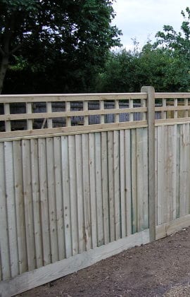 Example of quality fencing with trellis for a home garden in Burton on Trent